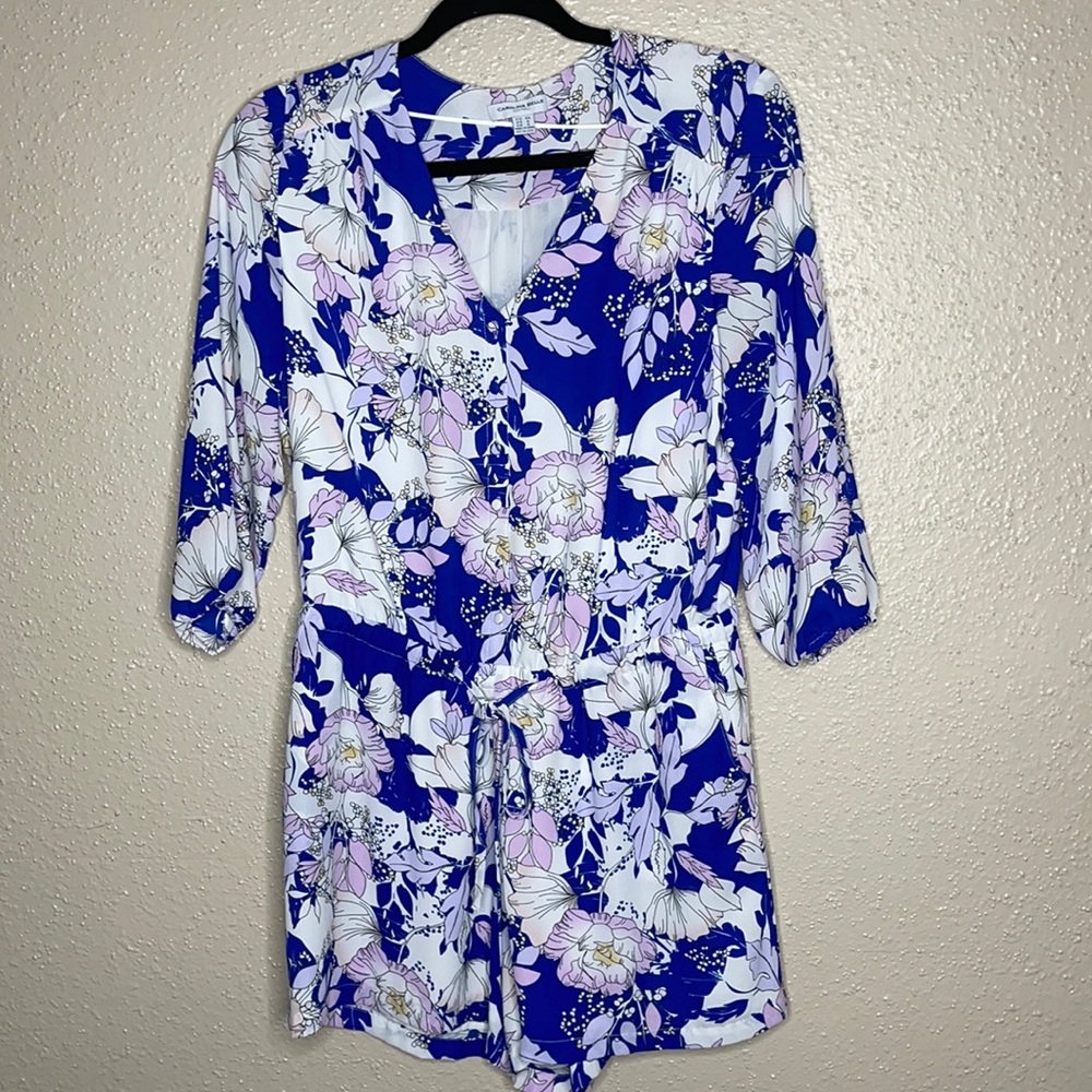 Floral Sleeve Tie Wait Romper 🌸